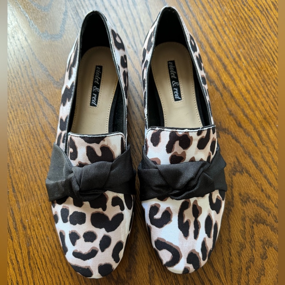 Animal Print Slip On Loafers